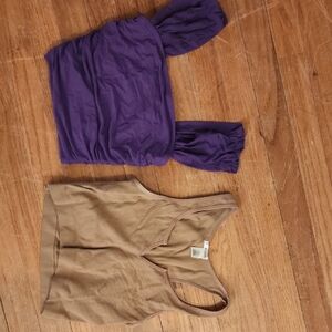 Purple and Tan Tank Tops